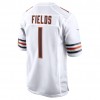 Camiseta Hombre Chicago Bears Justin Fields 1 Nike Blanco 2021 NFL Draft
